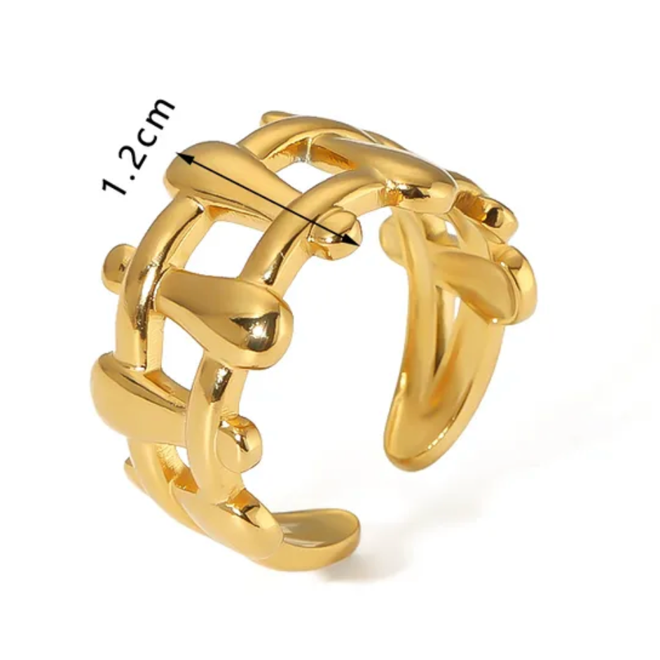 anillo ajustable dorado