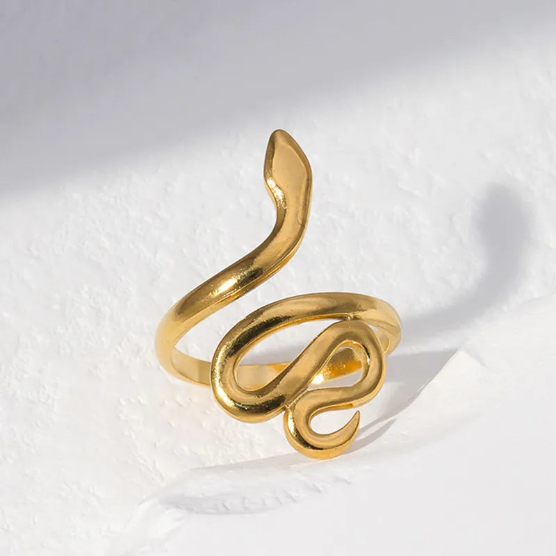 anillo ajustable acero inoxidable dorado