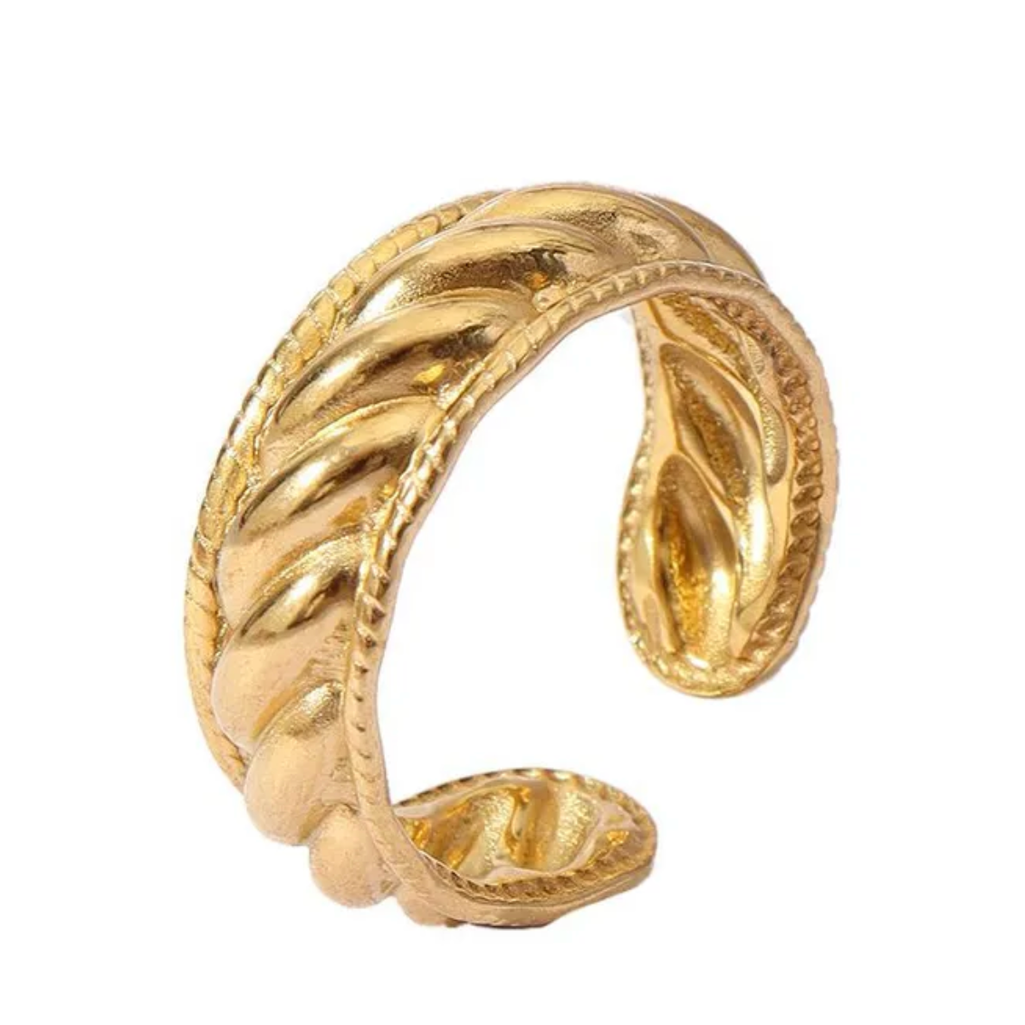 anillo dorado acero inoxidable