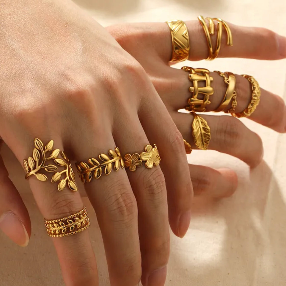 Anillo Hojas