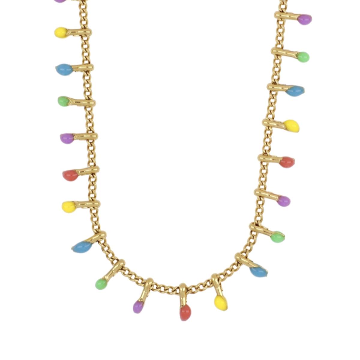 collar multicolor acero