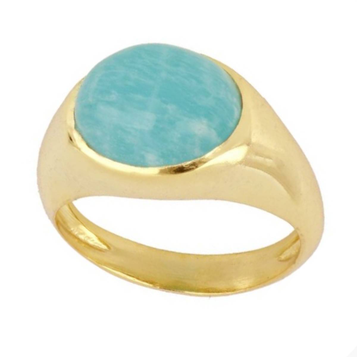 Anillo chapado en oro con piedra natural VAN026O0043A