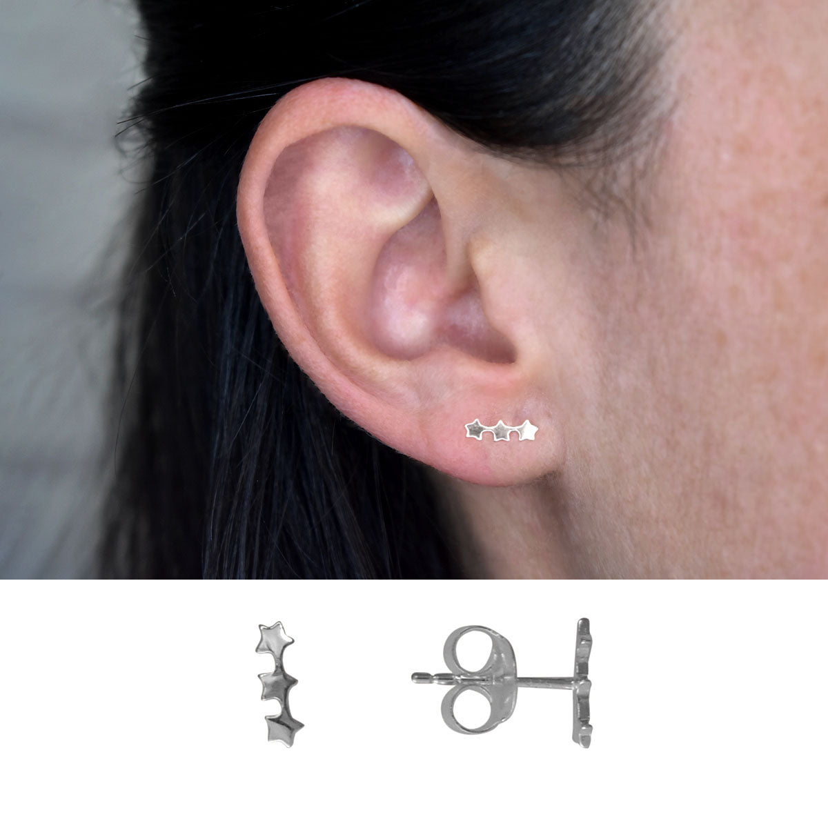 IPE000P0054A OREJA pendientes tres estrellas