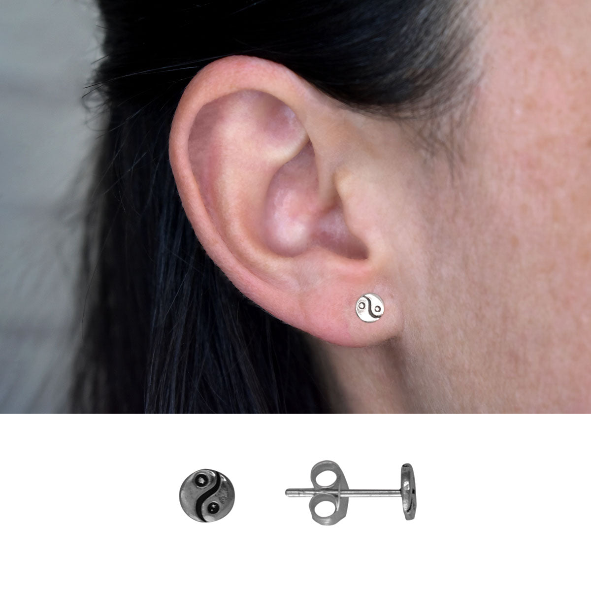 MPE000P0032A OREJA Pendientes ying yang