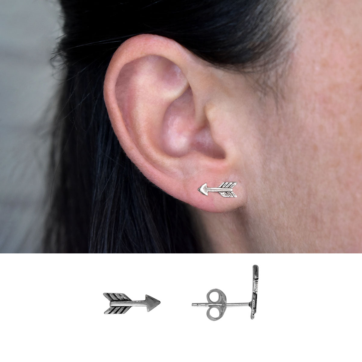 MPE018P0026A OREJA pendientes flecha