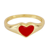 VAN017O0048A anillo corazón rojo dorado