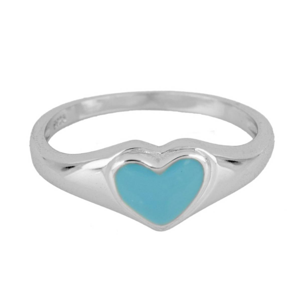 VAN017P0047A anillo corazon azul plata